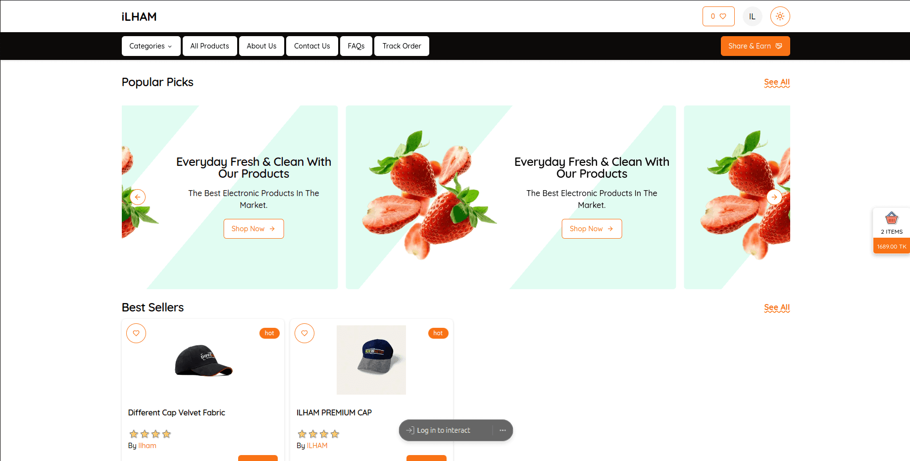 iLHAM ecommerce store